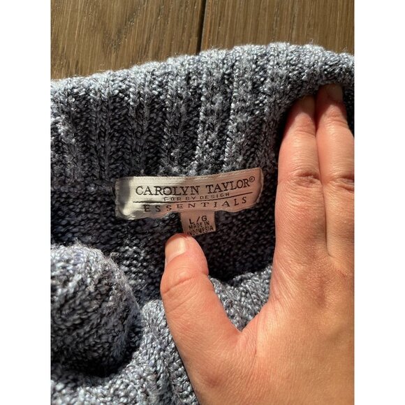 EUC Carolyn Taylor Essentials Acrylic Zip-Up Sweater - Picture 4 of 5